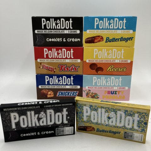 PolkaDots Mushroom Chocolate Bars – 5GM (Get 3, Get 4th FREE)