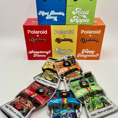 Polaroid x Devour 5GM Magic Mushroom Gummies